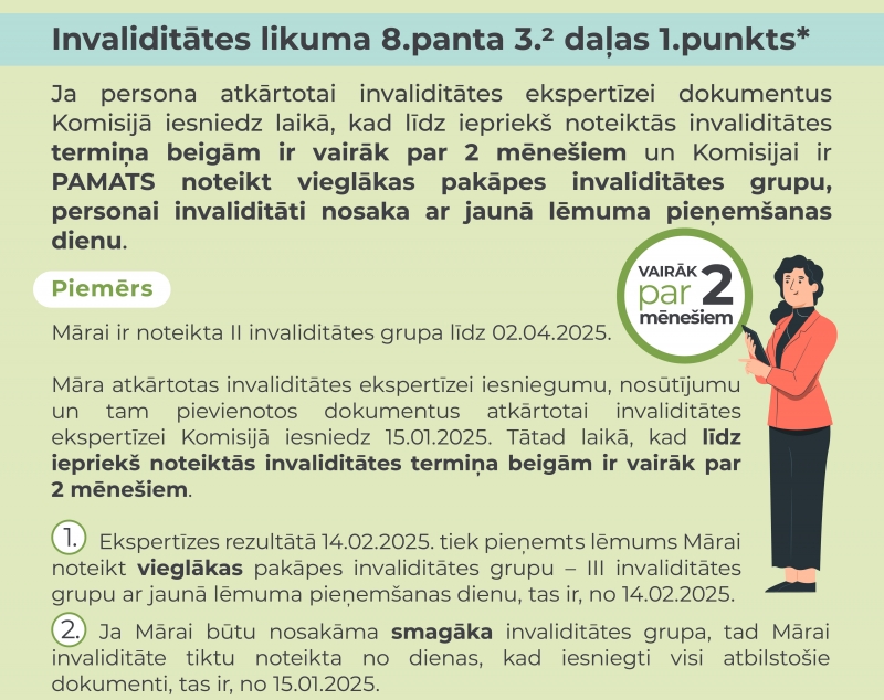 Sievietes tēls rāda uz apli, kurā rakstīts - vairāk kā 2 mēneši